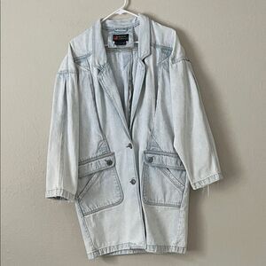 Vintage Andy Johns Acid Washed Denim Jacket in Size M